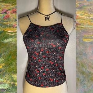 Backless Floral Halter Top